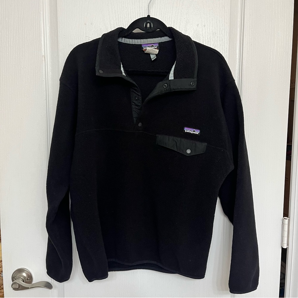 Patagonia Synchilla T Snap Fleece Pullover Black